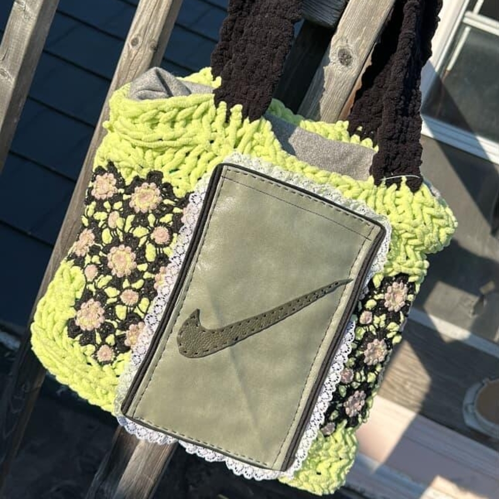 Nike Green and Black Tote Bag